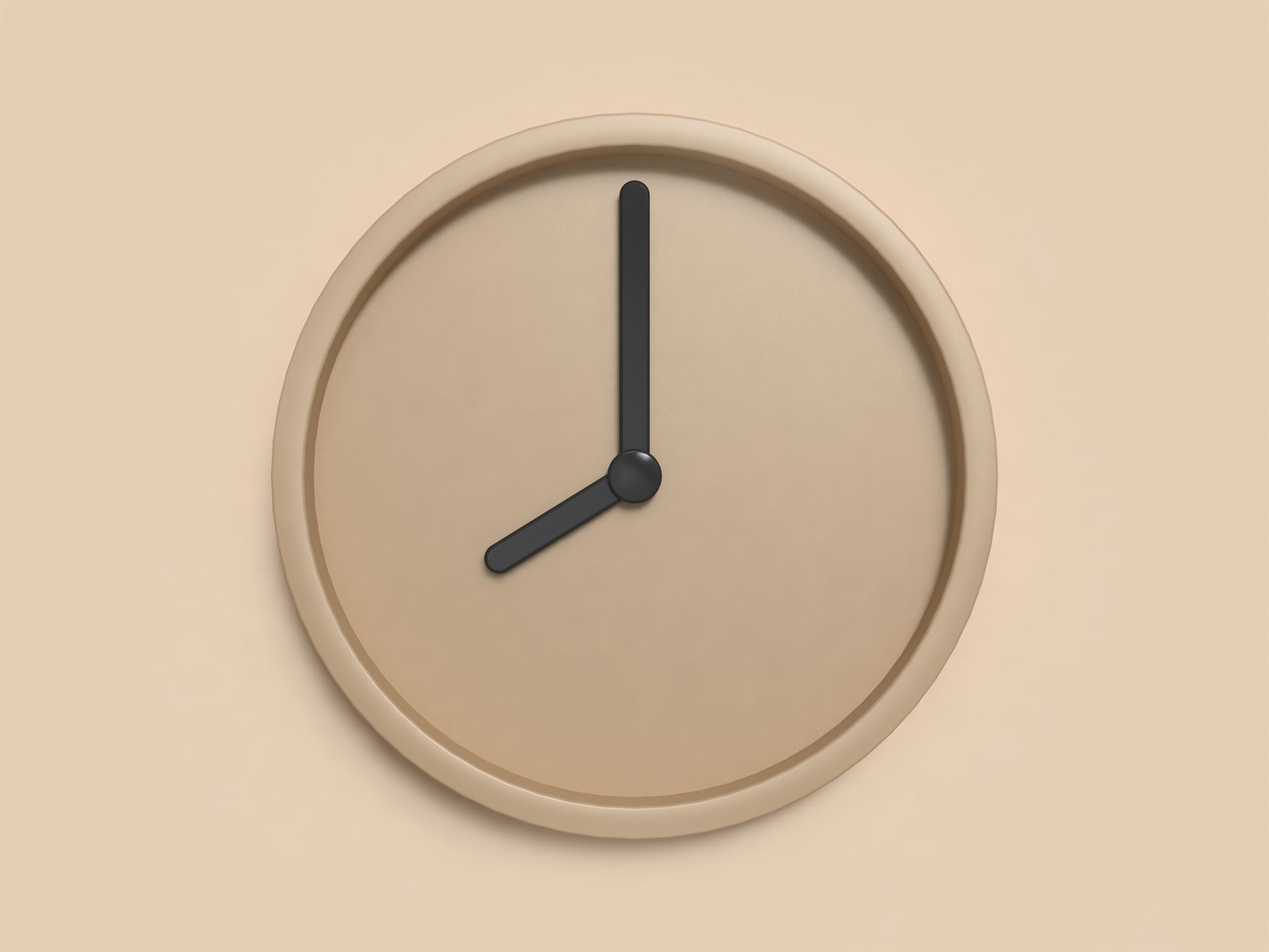 Clock showing punctual time